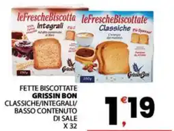 Despar Fette biscottate GRISSIN BON offerta