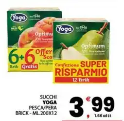 Despar Succhi yoga pesca/pera offerta