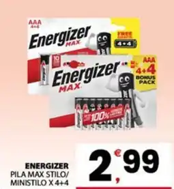 Despar Energizer pila max stilo/ ministilo x4+4 offerta