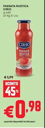 Pam Passata rustica CIRIO offerta