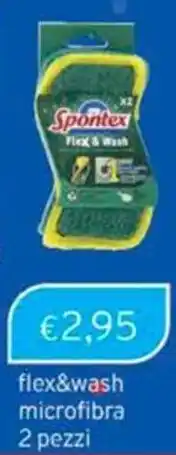 Sirene Blu Spontex flex&wash microfibra 2 pezzi offerta