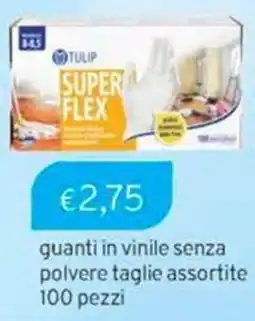 Sirene Blu TULIP guanti in vinile senza polvere offerta