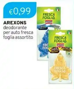 Sirene Blu AREXONS deodorante per auto fresca foglia offerta