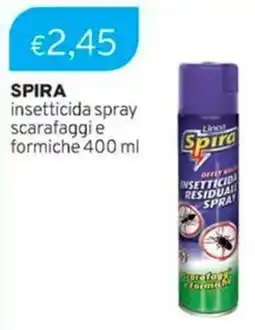 Sirene Blu SPIRA insetticida spray scarafaggi e formiche offerta