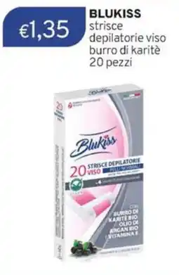 Sirene Blu BLUKISS strisce depilatorie viso burro di karitè 20 pezzi offerta