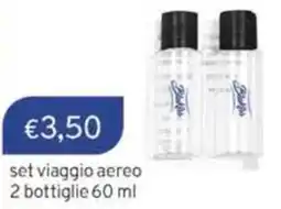 Sirene Blu set viaggio aereo 2 bottiglie offerta