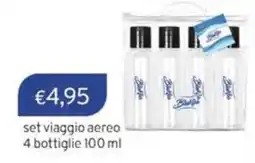 Sirene Blu set viaggio aereo 4 bottiglie offerta