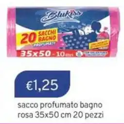 Sirene Blu Blukiss sacco profumato bagno rosa 35x50 cm offerta