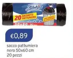 Sirene Blu Blukiss sacco pattumiera nero 50x60 cm offerta