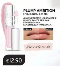 Sirene Blu L'oréal paris plump ambition hyaluron lip oil offerta