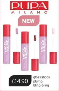 Sirene Blu PUPA MILANO gloss shock plump bling-bling offerta