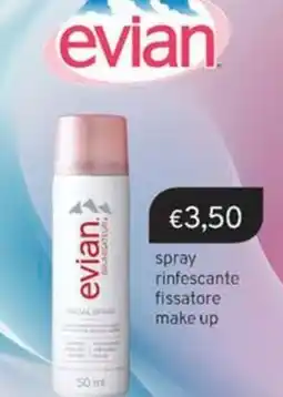 Sirene Blu evian spray rinfescante fissatore make up offerta