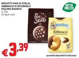 Pam Biscotti pan di stelle, abbracci o ritornelli MULINO BIANCO offerta
