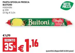 Pam Pasta sfoglia fresca BUITONI offerta