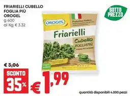 Pam Friarielli cubello foglia più OROGEL offerta