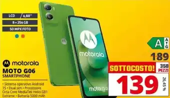 Comet motorola MOTO G06 SMARTPHONE offerta