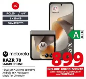 Comet motorola RAZR 70 SMARTPHONE offerta