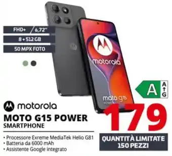 Comet motorola MOTO G15 POWER SMARTPHONE offerta