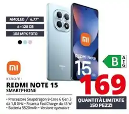 Comet xiaomi REDMI NOTE 15 SMARTPHONE offerta