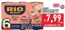 Iperfamily Rio mare tonno all'olio di oliva pescato a canna offerta