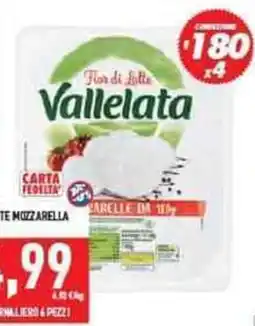 Iperfamily Vallelata fior di latte mozzarella offerta