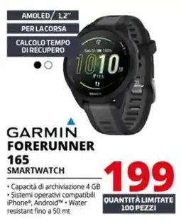 Comet GARMIN FORERUNNER 165 SMARTWATCH offerta
