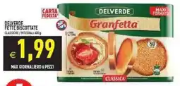 Iperfamily Delverde fette biscottate classiche/integrali offerta
