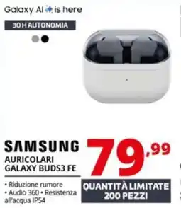 Comet SAMSUNG AURICOLARI GALAXY BUDS3 FE offerta