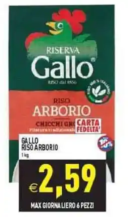 Iperfamily Gallo riso arborio offerta