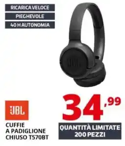 Comet JBL CUFFIE A PADIGLIONE CHIUSO T570BT offerta