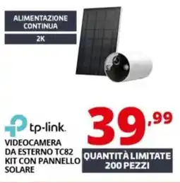Comet tp-link VIDEOCAMERA DA ESTERNO TC82 KIT CON PANNELLO SOLARE offerta