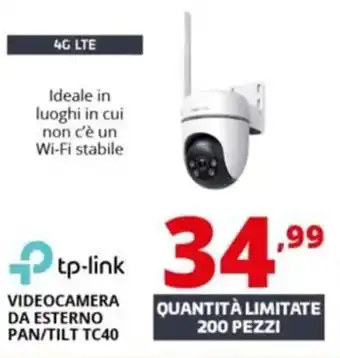 Comet tp-link VIDEOCAMERA DA ESTERNO PAN/TILT TC40 offerta