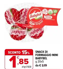 Iperal Snack di formaggio mini BABYBEL offerta