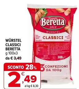 Iperal Würstel classici BERETTA offerta