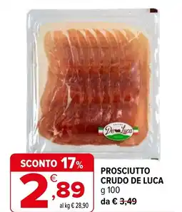 Iperal Prosciutto crudo DE LUCA offerta