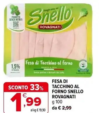 Iperal Fesa di tacchino al forno snello ROVAGNATI offerta