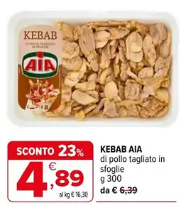 Iperal KEBAB AIA di pollo tagliato in sfoglie offerta