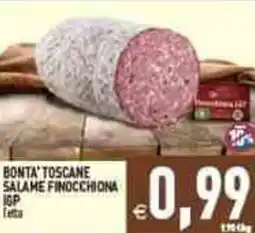 Iperfamily Bonta' toscane salame finocchiona igp offerta