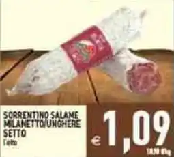 Iperfamily Sorrentino salame milanetto/unghere setto offerta