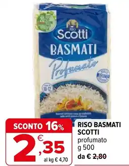 Iperal Riso basmati SCOTTI offerta