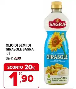 Iperal Olio di semi di girasole SAGRA offerta