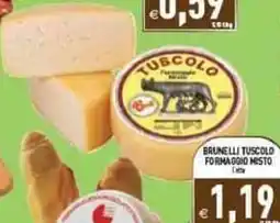 Iperfamily Brunelli tuscolo formaggio misto offerta