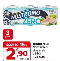 Iperal Tonno zero NOSTROMO offerta