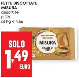 Pam Fette biscottate MISURA offerta