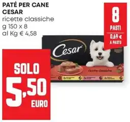 Pam Paté per cane CESAR offerta
