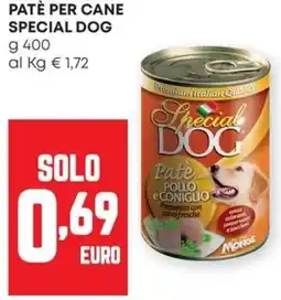 Pam Patè per cane SPECIAL DOG offerta