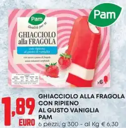 Pam Ghiacciolo alla fragola con ripieno al gusto vaniglia PAM offerta