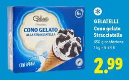 Lidl Gelatelli Cono gelato stracciatella offerta