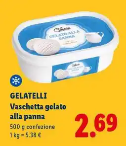 Lidl Gelatelli Vaschetta gelato alla panna offerta