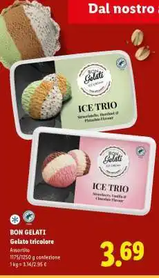 Lidl Bon Gelati Gelato Tricolore offerta